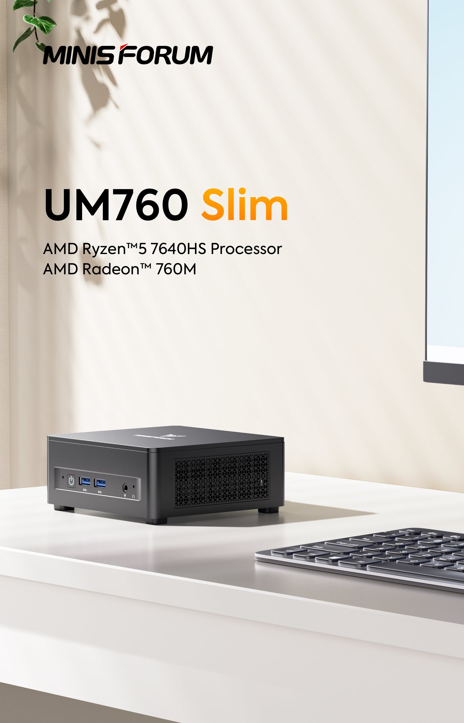 ミニPC MINIS FORUM UM760 Slim EliteMini Minisforum UM760 SlimミニPC｜AMD Ryzen™ 5 7640HS